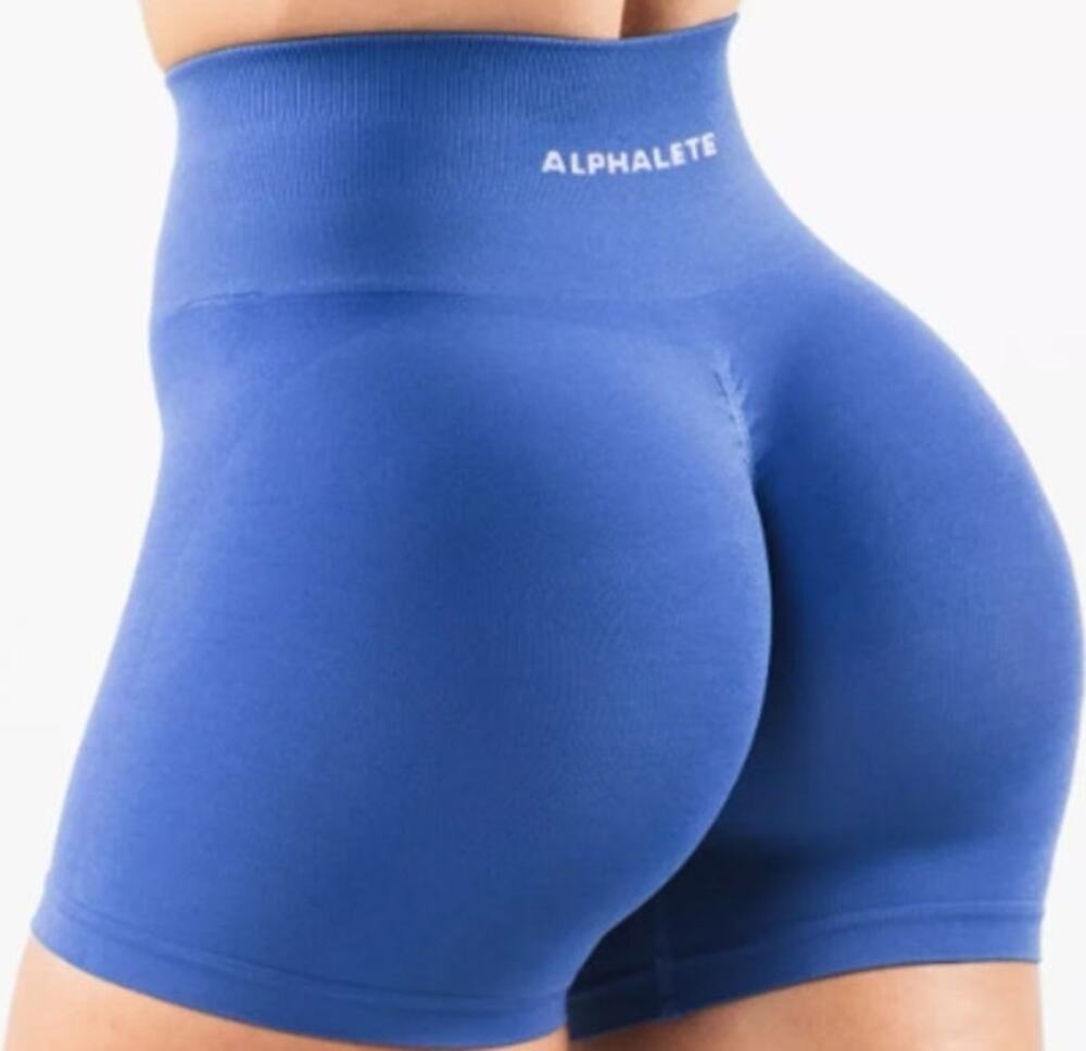 Alphalete Amplify Shorts Ultra-High Rise Seamless Compression Sapphire Medium